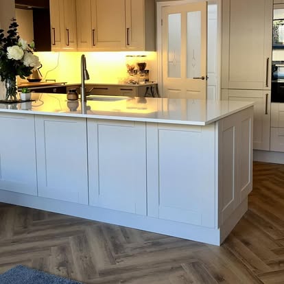 Shaker kitchen with central island